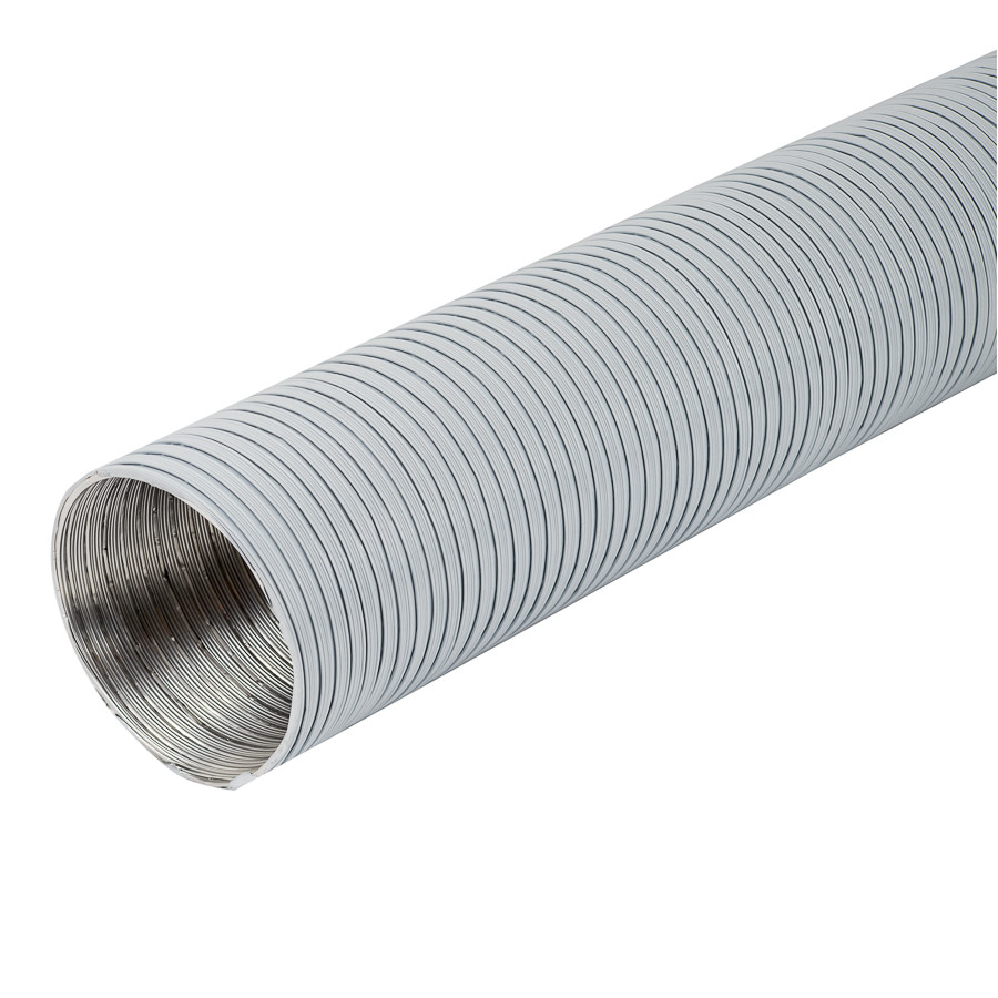 Luftkanal Aluminium, Ø125mm-3m, weiß