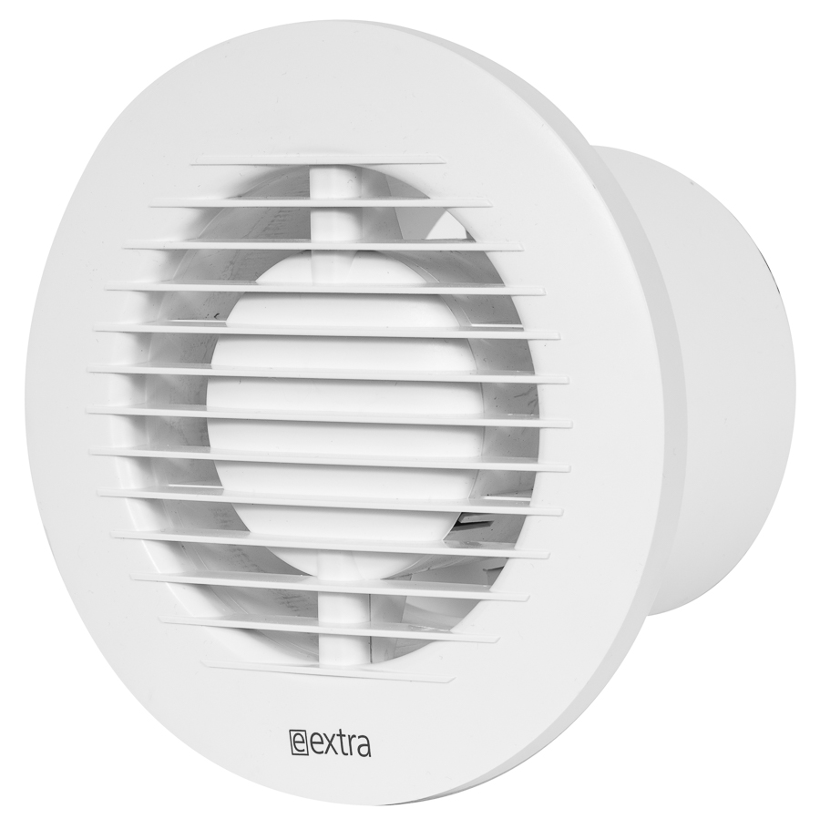 ventilateur électrique, rond E-EXTRA, Ø100mm avec roulement à billes, avec une minuterie