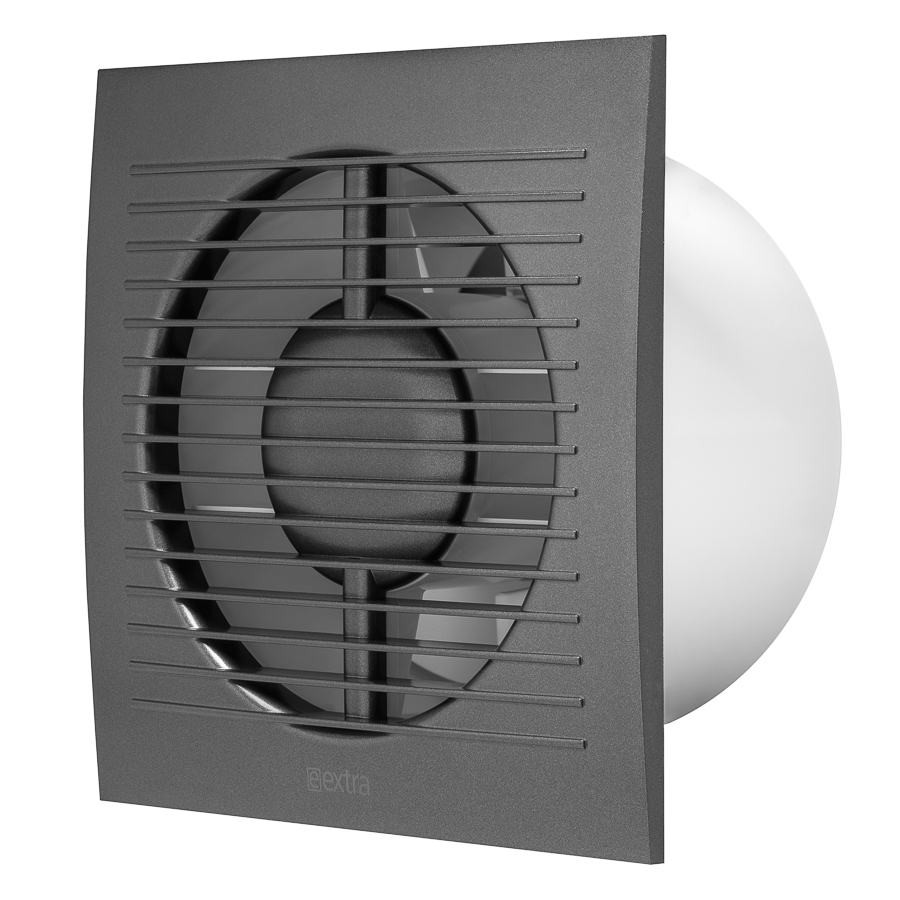 ventilatore elettrico E-EXTRA, Ø125mm, con un temporizzatore, antracite