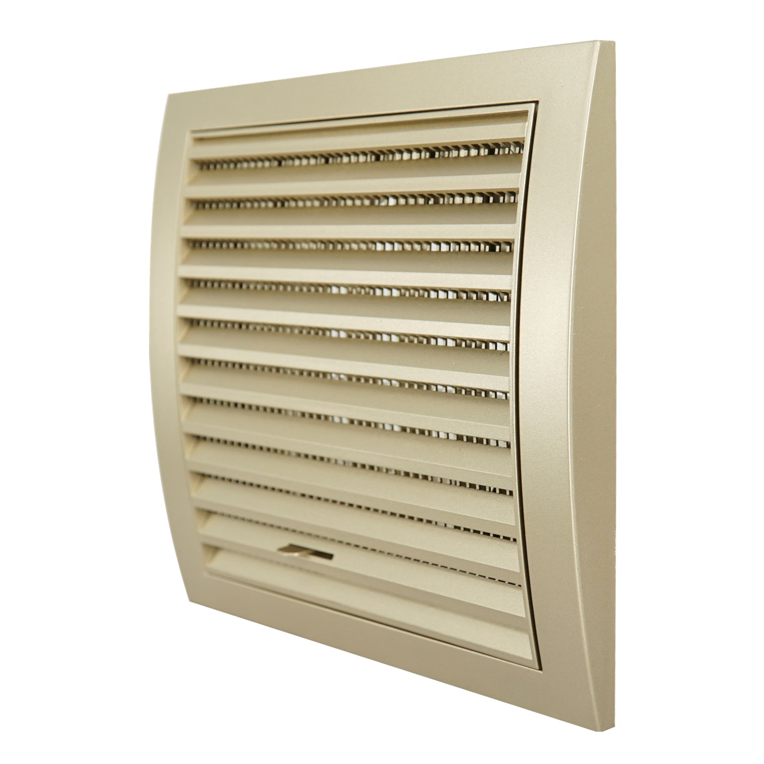 grille plastic, 190x190mm, adjustable, golden