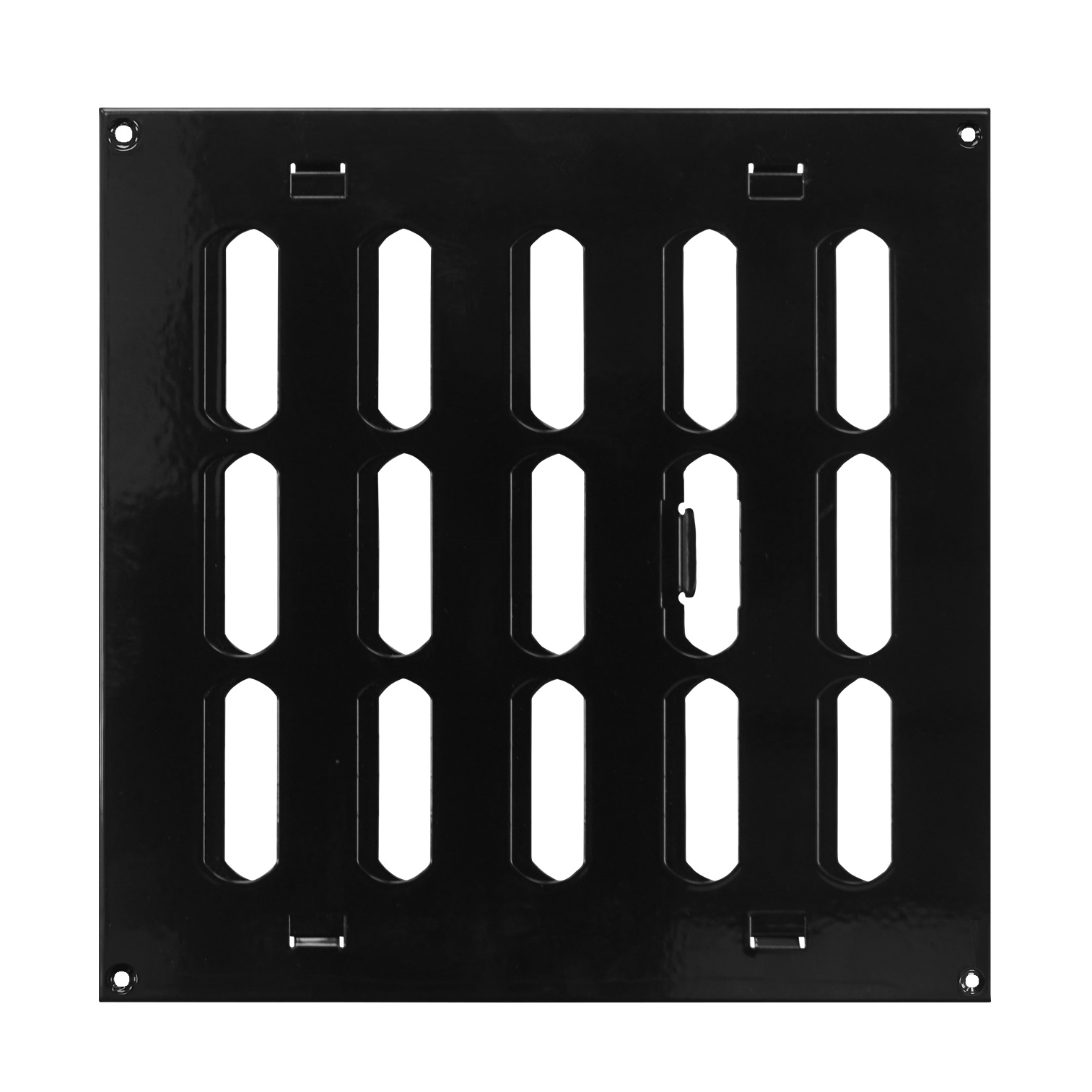 grille metal, 200x200mm, adjustable, black